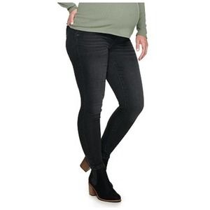 Maternity Sonoma Goods For Life® 12 14 Black Over-The-Belly Jeggings New